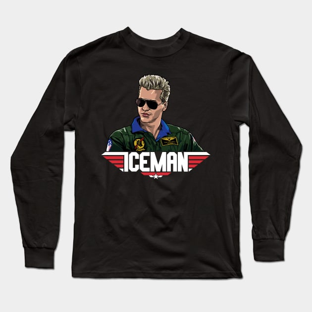 Iceman Val Kilmer Long Sleeve T-Shirt by RetroReview